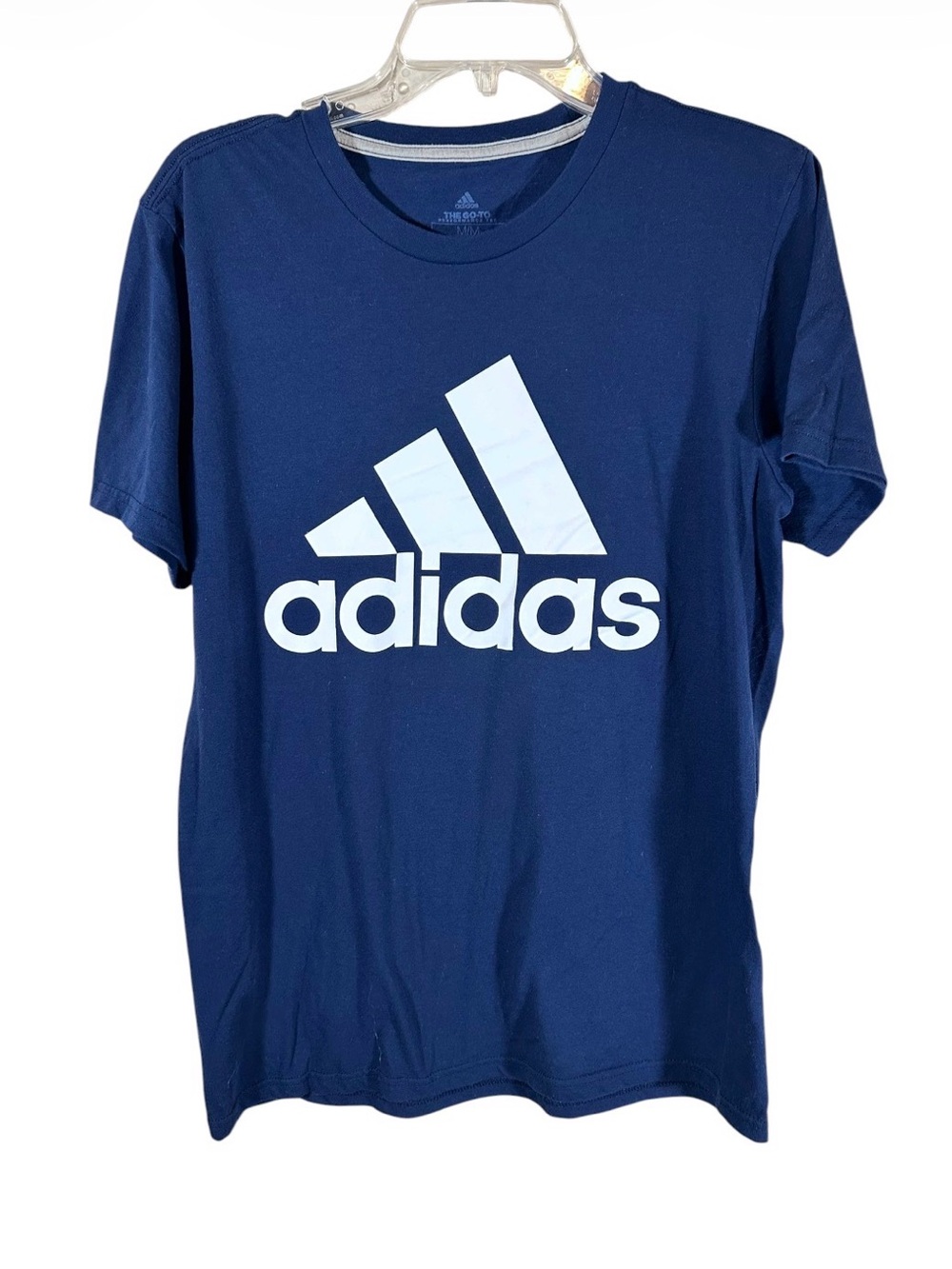 Adidas logo dark blue Climalite performance tee t shirt men’s medium